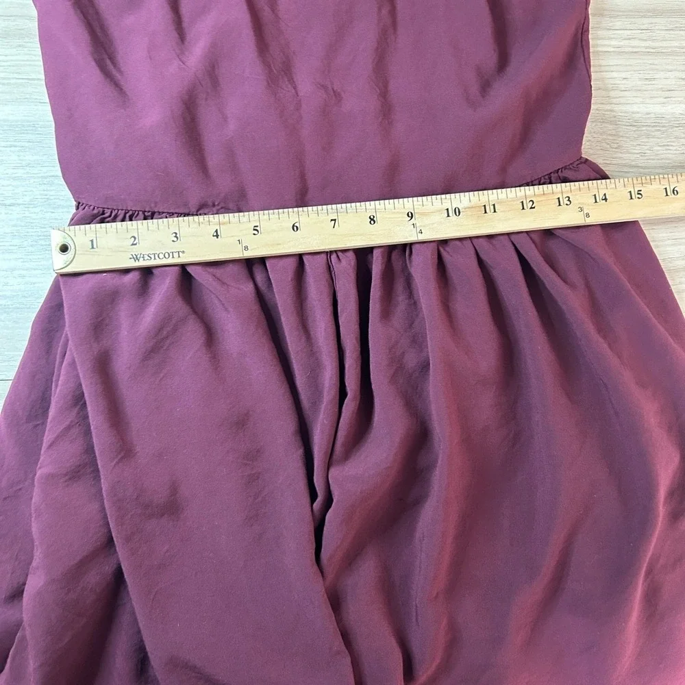 Kate Spade Dive Right In Smocked Tie Shoulder Romper Burgundy Medium‎